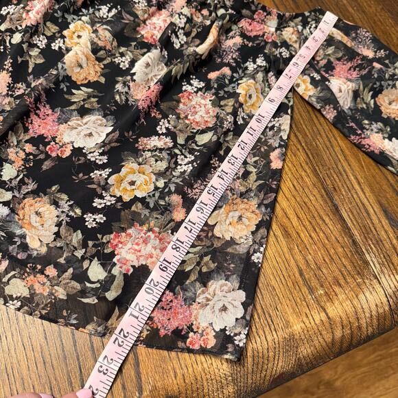 Bailey 44 Floral Cold Shoulder Halter Blouse Romantic Women Size Medium Coquette - Picture 11 of 13